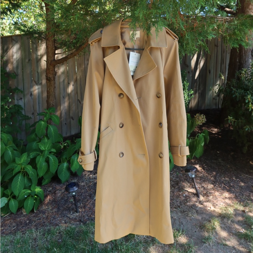 NWT Sezane Scott Trench Coat - Camel